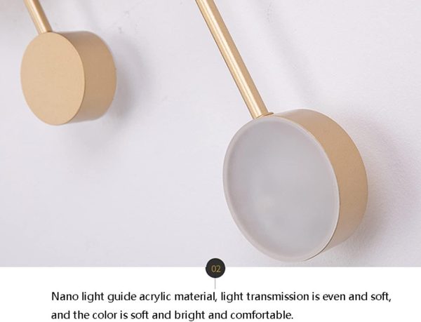 LED аплик Premium DM2627 Златен – Геометричен дизайн и неутрално осветление, перфектен за съвременни стаи