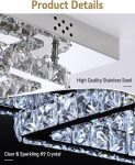 Елегантен LED csillár 50x50см DM 1102-500F с блестящ дизайн и кристали – Луксозно осветление за съвременни пространства