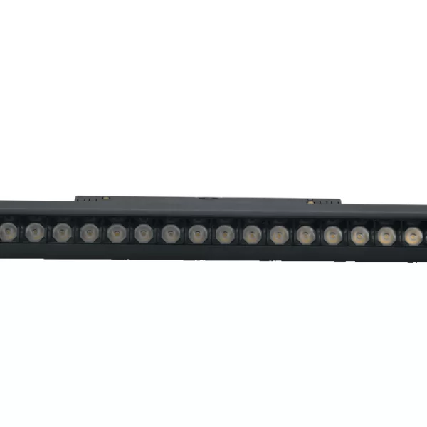 Модерна въртяща се LED решетка с магнитна шина 18W черна – вградена неутрална светлина за съвременни среди