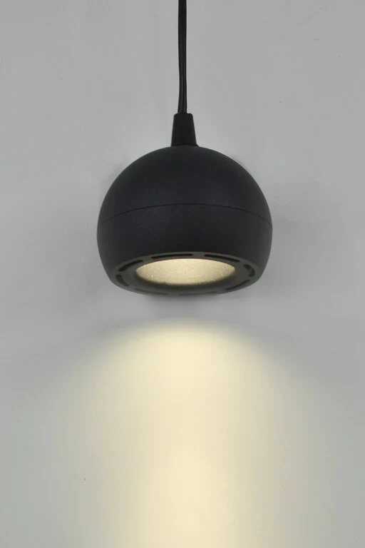 LED висяща лампа Черна за магнитна шина, 7W – Неутрална светлина, Подходяща за съвременно осветление