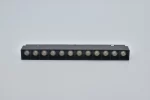LED решетка магнитна шина черна, 12W – вградено неутрално осветление, идеално за модерни стаи
