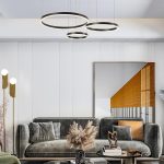 Премиум висящ csillár LED DM3651/30+40+60cm кафяв – LED пръстени и изискано осветление, перфектно за стилни стаи