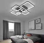 Елегантен LED полилей DM002-6 BK – Софистициран дизайн с дистанционно управление, идеален за изискани интериори
