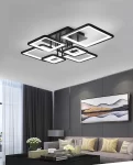 Елегантен LED полилей DM002-6 BK – Софистициран дизайн с дистанционно управление, идеален за изискани интериори