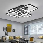 Елегантен LED полилей DM002-6 BK – Софистициран дизайн с дистанционно управление, идеален за изискани интериори