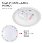Елегантен кръгъл LED плафон 32x32см – Изключително и модерно осветление, идеален за луксозни стаи