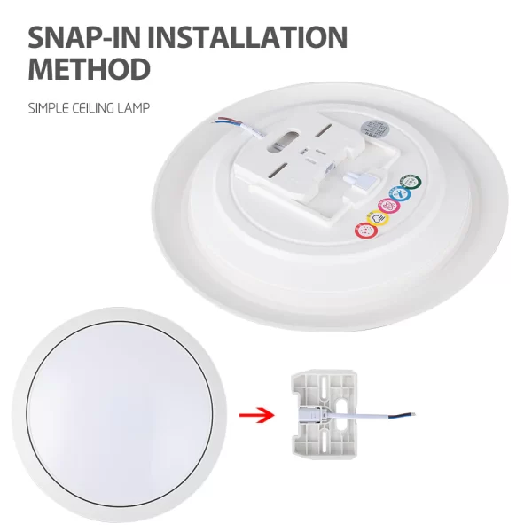 Елегантен кръгъл LED плафон 32x32см – Изключително и модерно осветление, идеален за луксозни стаи