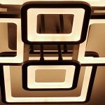 Елегантен LED полилей DM002-6 BK – Софистициран дизайн с дистанционно управление, идеален за изискани интериори