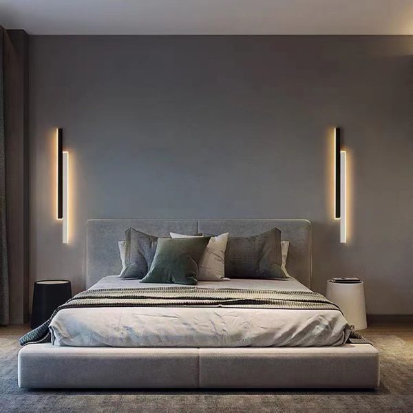 LED аплик Минималистичен Бял/Черен 3929 BK+WH 60CM – Модерен дизайн за осветление в хола и спалните