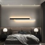 LED аплик Минималистичен Бял/Черен 3929 BK+WH 60CM – Модерен дизайн за осветление в хола и спалните
