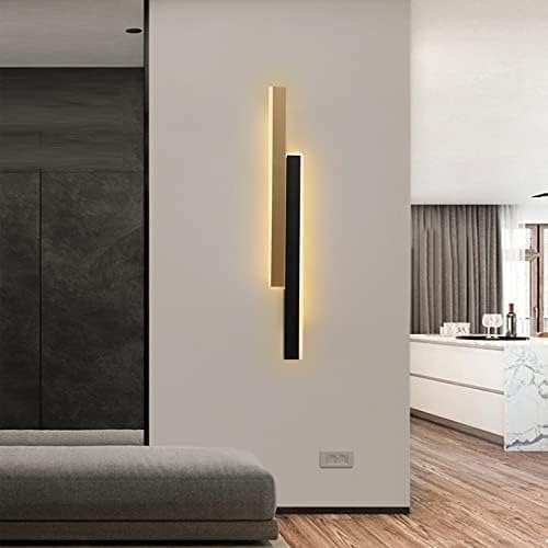 LED аплик за стена златен/черен 3929 BK+GD 80см – Геометричен дизайн за изключително осветление в модерни интериори
