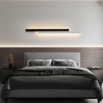 LED аплик Минималистичен Бял/Черен 3929 BK+WH 60CM – Модерен дизайн за осветление в хола и спалните