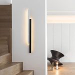 LED аплик Минималистичен Бял/Черен 3929 BK+WH 60CM – Модерен дизайн за осветление в хола и спалните