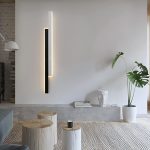 LED аплик Минималистичен Бял/Черен 3929 BK+WH 60CM – Модерен дизайн за осветление в хола и спалните