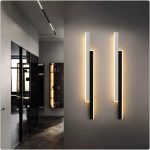 LED аплик Минималистичен Бял/Черен 3929 BK+WH 60CM – Модерен дизайн за осветление в хола и спалните