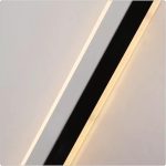 LED аплик Минималистичен Бял/Черен 3929 BK+WH 60CM – Модерен дизайн за осветление в хола и спалните