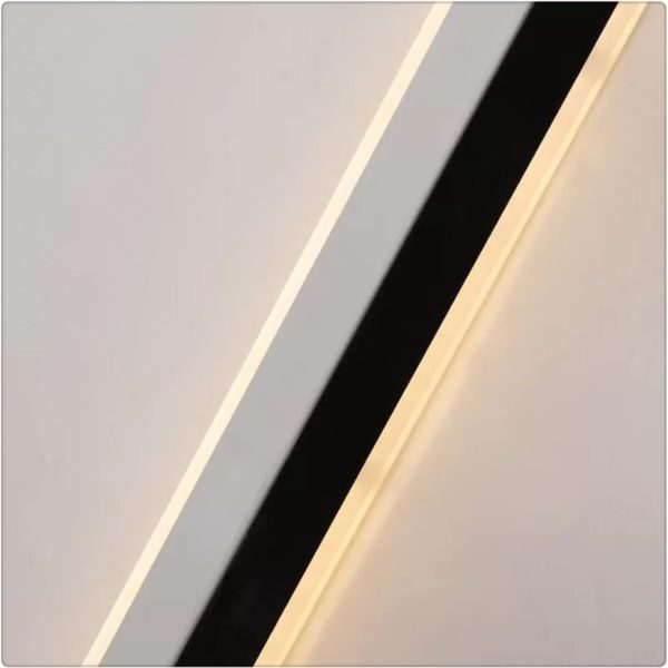 LED аплик Минималистичен Бял/Черен 3929 BK+WH 60CM – Модерен дизайн за осветление в хола и спалните