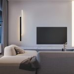 LED аплик Минималистичен Бял/Черен 3929 BK+WH 60CM – Модерен дизайн за осветление в хола и спалните