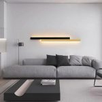 LED аплик за стена златен/черен 3929 BK+GD 80см – Геометричен дизайн за изключително осветление в модерни интериори