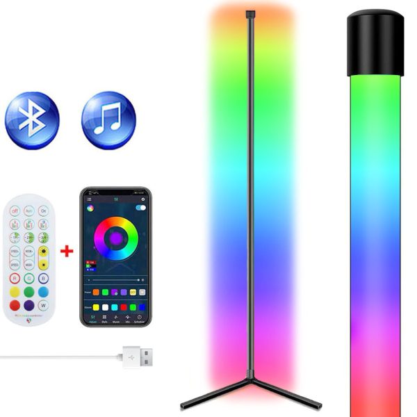 LED RGB ритъм лампа DM10001/1, 147см – Идеална за модерни всекидневни и зони за релакс
