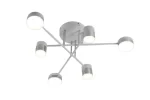 Модерен LED csillár с 6 източника на осветление, DM9031-6, Бял/Сив – Подходящ за луксозни пространства и офиси