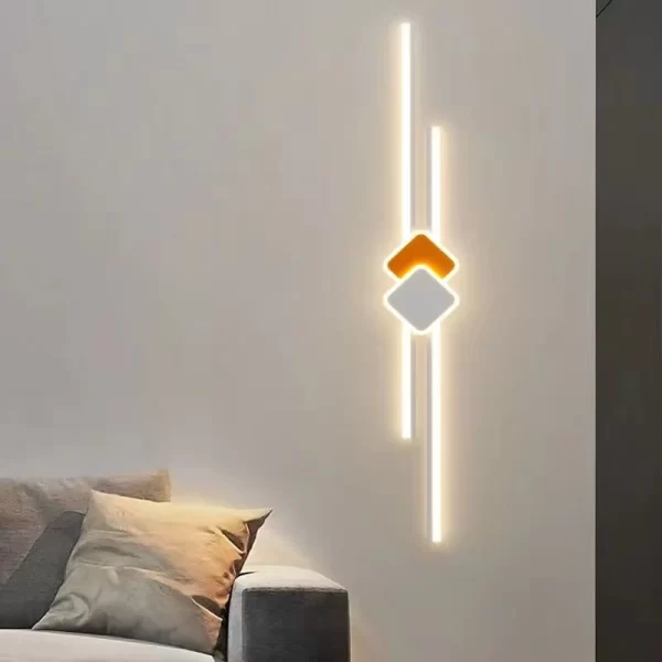 Модерен LED аплик с артистичен линеен дизайн, DM110/650, бял – Подходящ за луксозни пространства и офиси
