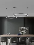LED полилей Luxury модел DM203001/2, с дистанционно управление, 3 вида светлина, регулируема височина, 120W, черен