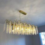 Съвременен LED полилей, удължен, с кристални елементи, DM Luxury 1600 – Елегантно осветление и изтънченост за премиум пространства photo review