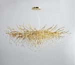 Артистичен полилей, 160x60см, кристали и златна структура, DM Luxury Dining 1600 – Елегантност и изтънченост за луксозни интериори