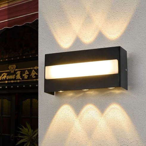 LED стенна лампа, топла светлина, DM2160-3, черна – премиум аксесоар за тераси, градини или външни фасади