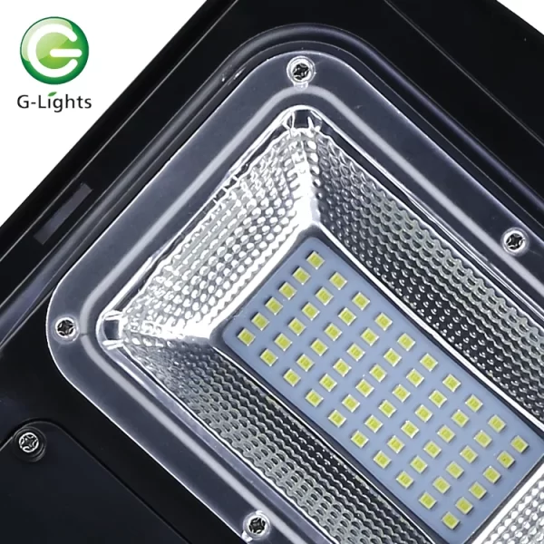 Модерна соларна лампа 100W с дистанционно управление и светлинен сензор – интелигентно и издръжливо осветление за външни зони