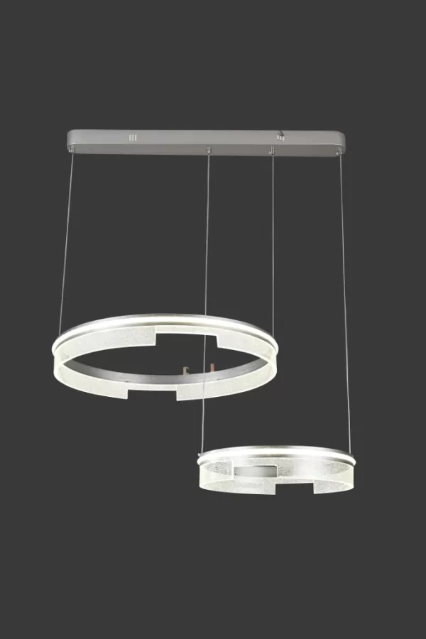 LED полилей тип пендел с минималистичен дизайн DM23011/2, сив – елегантно и модерно осветление за всекидневна и офис