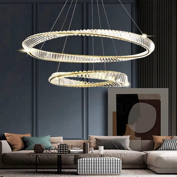 Луксозен модерен LED csillár DM11-2, златен – елегантно осветление и съвременен дизайн за всяко пространство