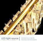 Луксозен LED висящ csillár с кристали DM11-1 – Елегантно осветление за хол или трапезария