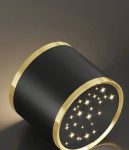 Модерен LED плафон с ефект на звездно небе, DM9105 Черно/Златно – Премиум осветление за спалня или хол