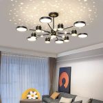 Луксозен LED csillár DM9080/6+6+1, Черно/Златно – 13 Източника на Осветление за Елегантна Атмосфера