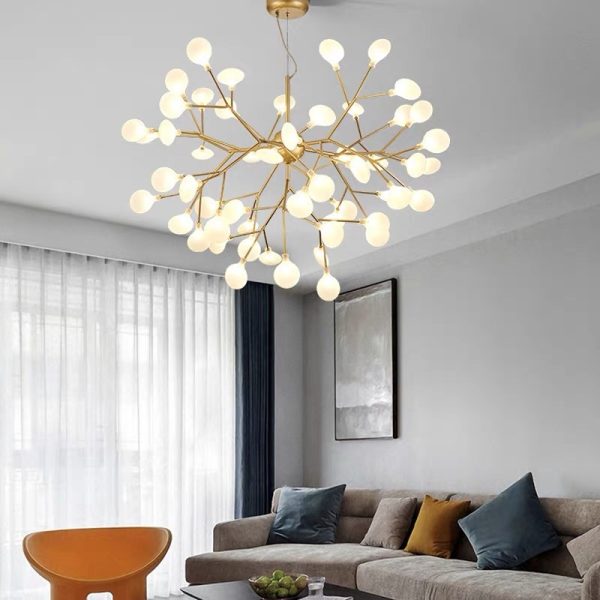 Луксозен LED csillár, 100x60см, DM66100-45 Златен – Модерно амбиентно осветление с метална конструкция