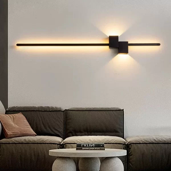 LED аплик DM118/100, 38W, Черен – Минималистичен дизайн с 3 опции за осветление за офис и всекидневна
