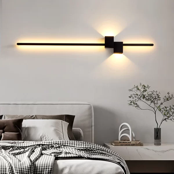 LED аплик DM118/100, 38W, Черен – Минималистичен дизайн с 3 опции за осветление за офис и всекидневна