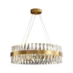 Луксозен LED полилей, модел DM8832/600, текстура кристал и метал, 74W, златист – модерно осветление за вашия елегантен хол