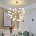 Луксозен LED csillár, 100x60см, DM66100-45 Златен – Модерно амбиентно осветление с метална конструкция