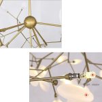 Луксозен LED csillár, 100x60см, DM66100-45 Златен – Модерно амбиентно осветление с метална конструкция