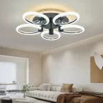 LED csillár Черен DM1003-5RGB – Регулируемо RGB осветление с елегантни пръстени и 5 източника на светлина