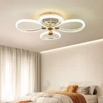 Модерен LED csillár Злато DM1006-2+2RGB – Включено дистанционно управление и регулируемо RGB осветление за елегантна атмосфера
