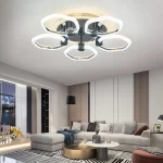 LED csillár с 5 източника на светлина и RGB контрол DM1005-5RGB Черен – Цветно и персонализирано осветление за всяка атмосфера