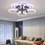 LED csillár с 5 източника на светлина и RGB контрол DM1005-5RGB Черен – Цветно и персонализирано осветление за всяка атмосфера