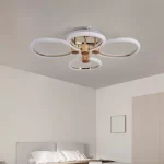 Модерен LED csillár Злато DM1006-2+2RGB – Включено дистанционно управление и регулируемо RGB осветление за елегантна атмосфера