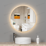 Кръгло LED огледало 60x60см DM005 – Задно осветление и функция против замъгляване за баня