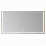 LED огледало златно 80x60см модел DM033 – Премиум задно осветление и функция против замъгляване за модерен вид