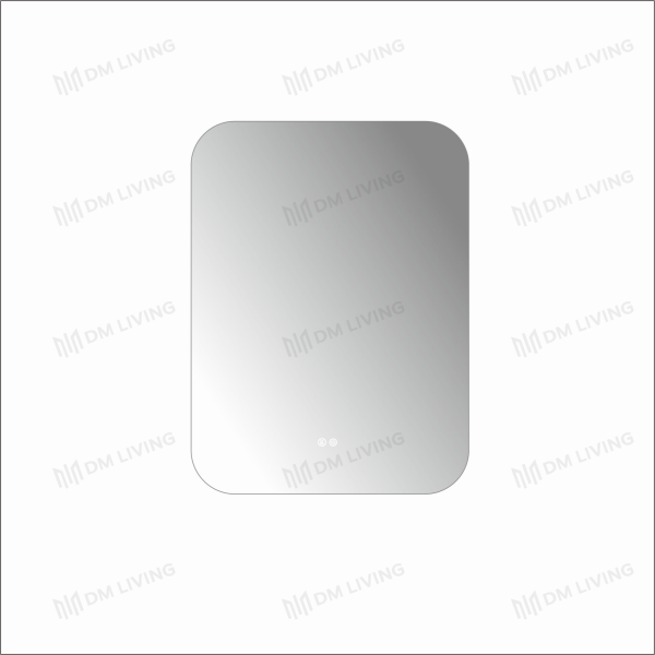Правоъгълно LED огледало 50x70см DM038 – Задно осветление и функция против замъгляване за вашата баня